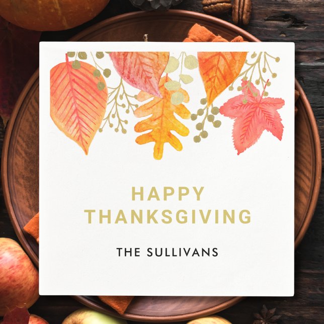 Fall Leaves Thanksgiving Napkins (Creator Uploaded)