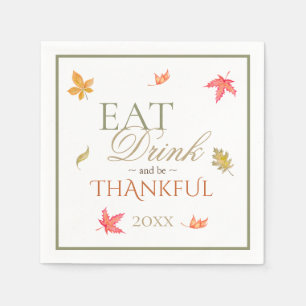 Fall Leaves Thanksgiving Napkins