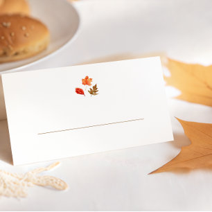 Fall Leaves Thanksgiving Place Card