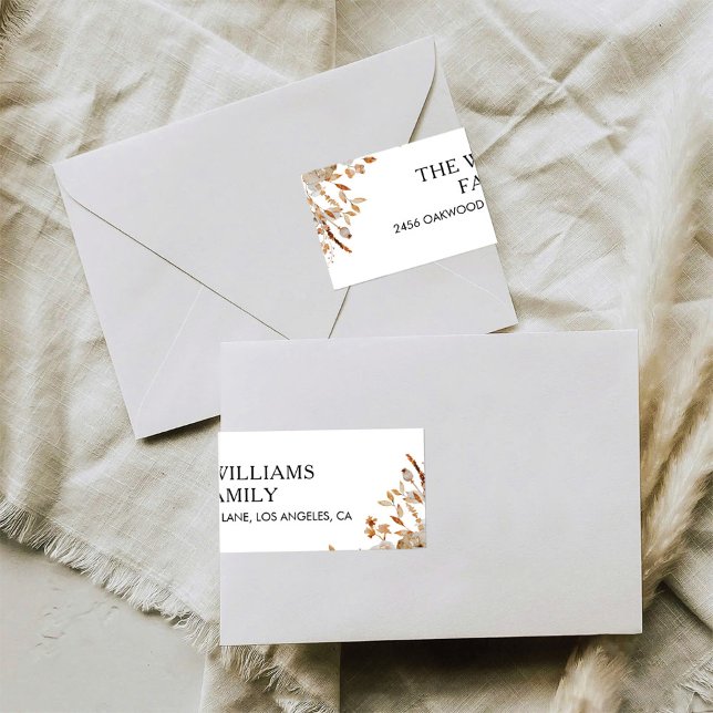 Fall Leaves Thanksgiving Return Address Label (Creator Uploaded)