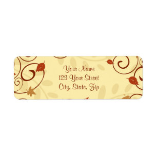 Fall Leaves Thanksgiving Return Address Labels