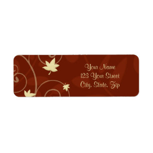 Fall Leaves Thanksgiving Return Address Labels