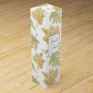 Fall Leaves Thanksgiving Wine Gift Box