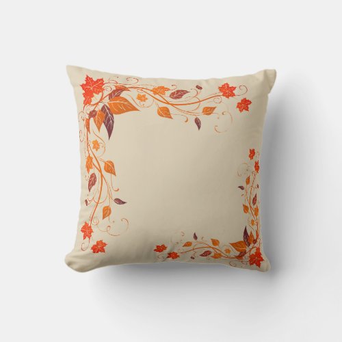 Fall Leaves Throw Pillow