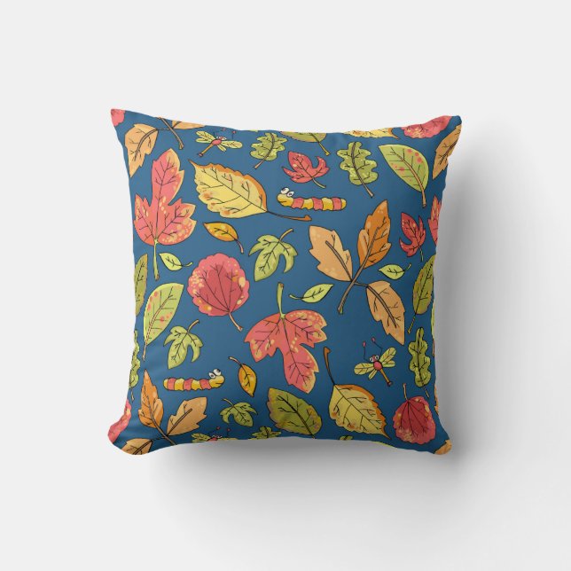 Fall Leaves Throw Pillow  (Front)