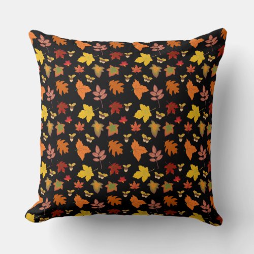 FALL LEAVES THROW PILLOW