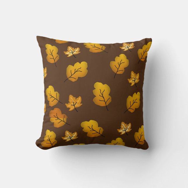 fall leaves  throw pillow (Front)