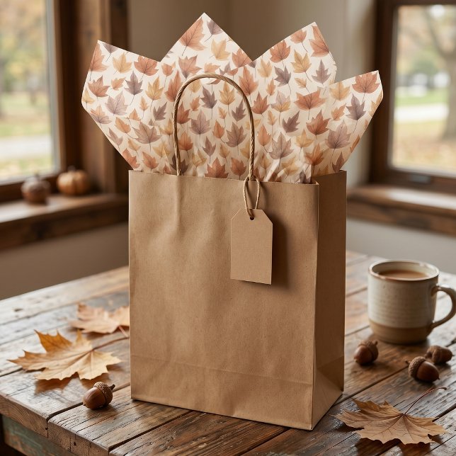 Fall Leaves Tissue Paper Burnt Orange Gold Brown (Creator Uploaded)