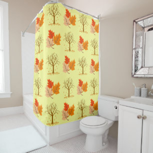 Fall Leaves & Trees Shower Curtain