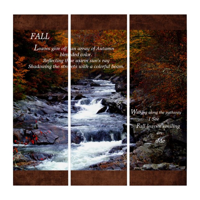 Fall Leaves Triptych Art (Front)