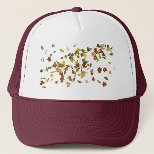 FALL LEAVES TRUCKER HAT