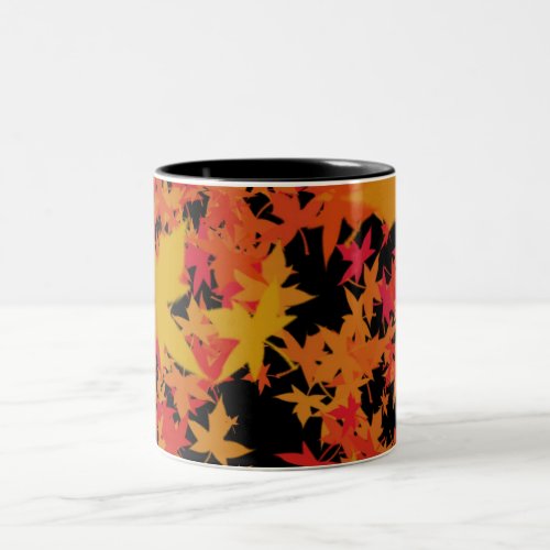 Fall leaves Two_Tone coffee mug