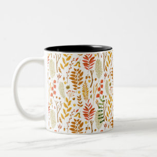 Fall Leaves Two-Tone Coffee Mug