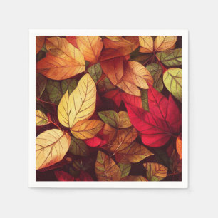 Fall Leaves Vibrant Napkins