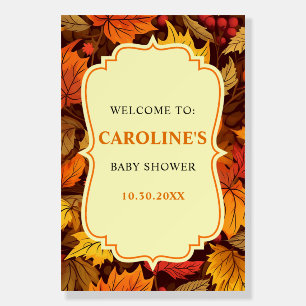 Fall Leaves Warmth Color Baby Shower Foam Board