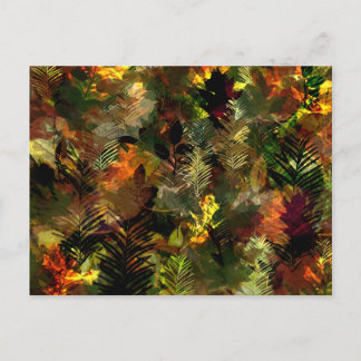 Fall Leaves Watercolour Postcard