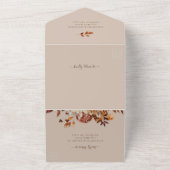 Fall Leaves Wedding All In One Invitation (Outside)