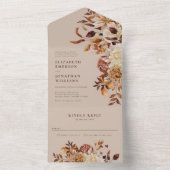 Fall Leaves Wedding All In One Invitation (Inside)