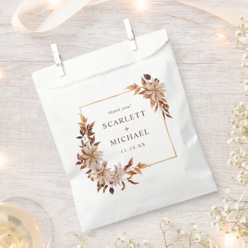 Fall Leaves Wedding Favor Bag