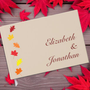 Fall Leaves Wedding Guest Book