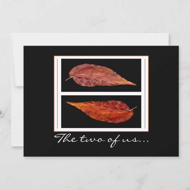 Fall leaves wedding invitation (Front)
