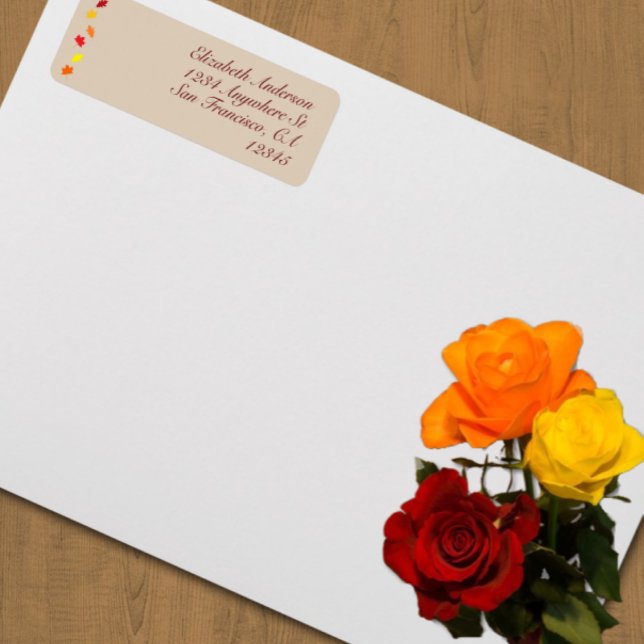 Fall Leaves Wedding Label (Creator Uploaded)