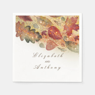 Fall Leaves Wedding Napkins
