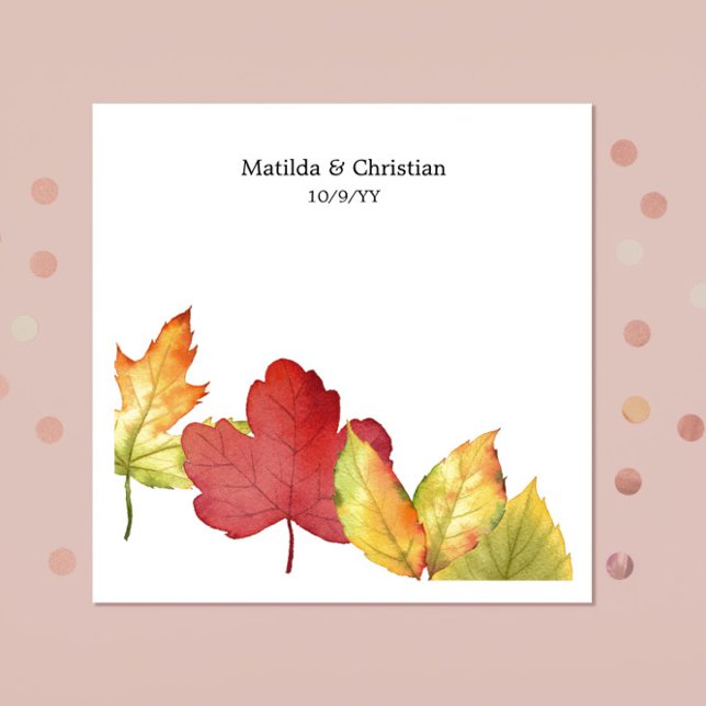 Fall Leaves Wedding  Napkins (Creator Uploaded)