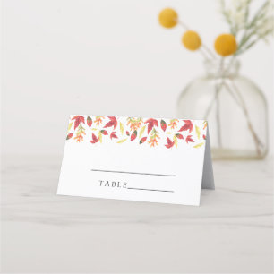 Fall leaves - wedding place cards