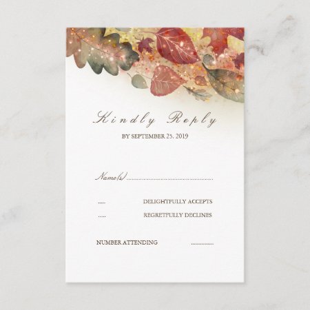 Fall Leaves Wedding Rsvp