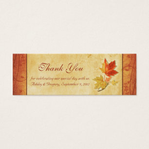 Fall Leaves Wedding Thank You Favor Tags