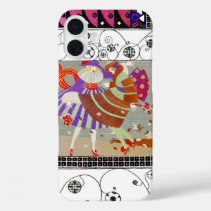 FALL LEAVES,WIND ,SWIRLS FASHION COSTUME DESIGNER iPhone 16 PLUS CASE