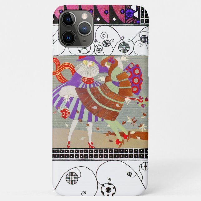 FALL LEAVES,WIND ,SWIRLS FASHION COSTUME DESIGNER Case-Mate iPhone CASE (Back)