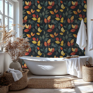 Fall Leaves With Black Background Wallpaper