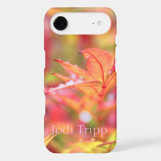 Fall Leaves with rain drops Case-Mate iPhone Case (Back)