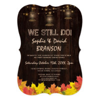 Fall Leaves Wood Old Lanterns WE STILL DO Invite