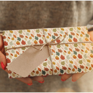 Fall Leaves Wrapping Paper – Cozy Autumn Gift Wrap