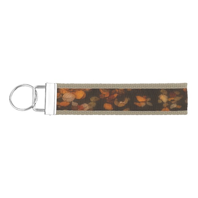fall leaves  wrist keychain (Keys on Left)