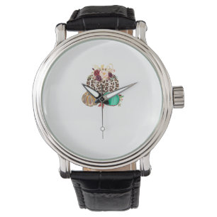 Fall Leopard Cheetah Pumpkin Rustic Halloween Than Watch