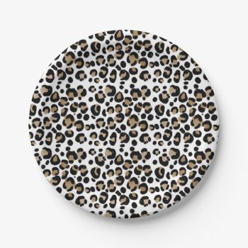 Fall Leopard Paper Plates by fancypaperie at Zazzle