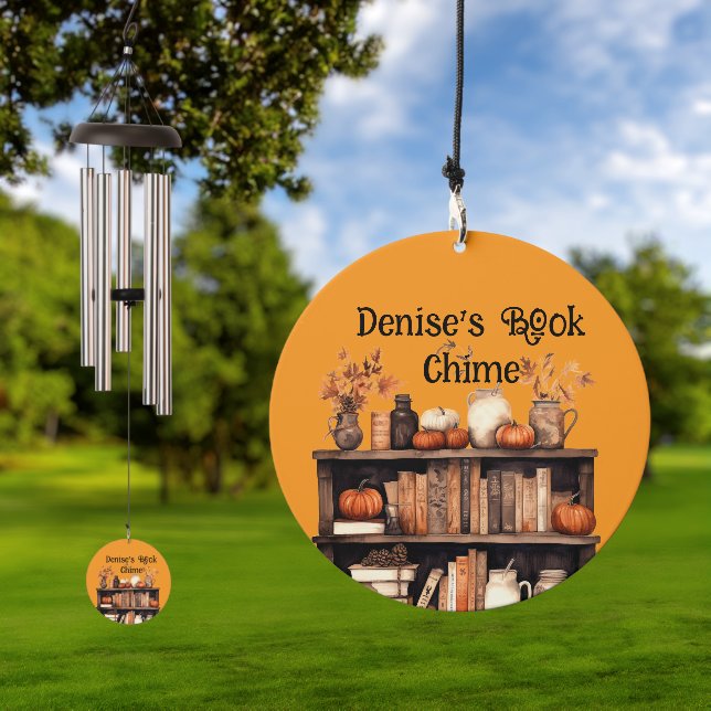Fall Library Book Chime Wind Chime (Outdoor)