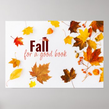 Fall Literacy Poster Print by schoolpsychdesigns at Zazzle