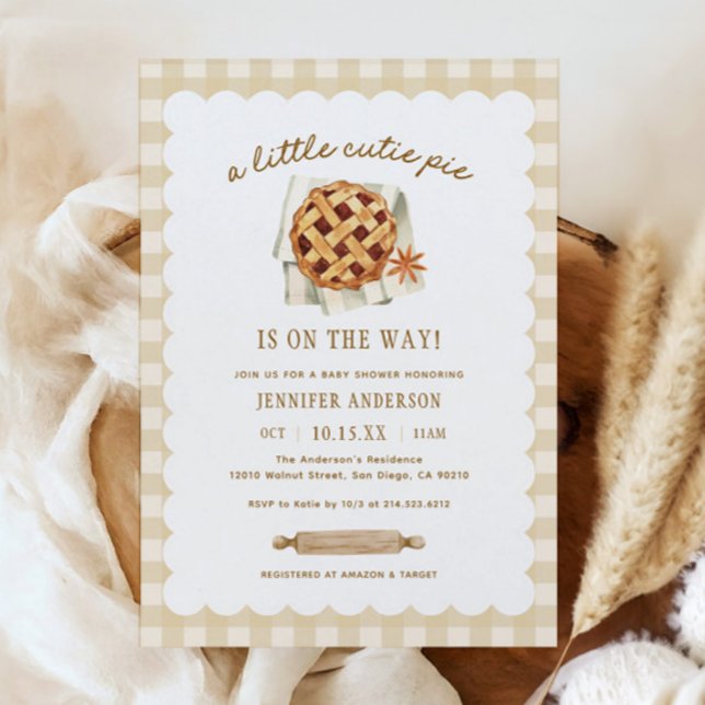 Fall Little Cutie Pie Baby Shower Invitation (Creator Uploaded)