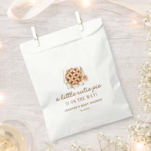 Fall Little Cutie Pie Is On The Way Baby Shower Favor Bag