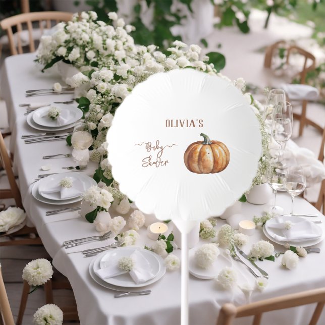 Fall Little Pumpkin Baby Shower Balloon (Creator Uploaded)