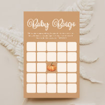 Fall Little Pumpkin Baby Shower Bingo Game