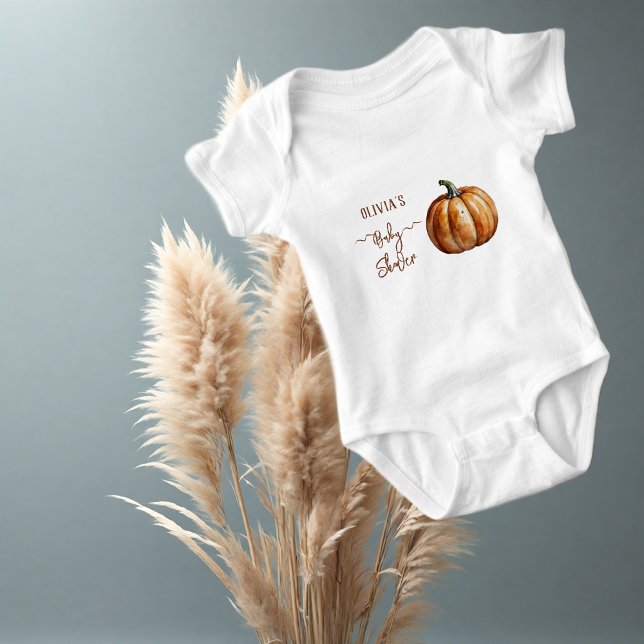 Fall Little Pumpkin Baby Shower Bodysuit (Creator Uploaded)