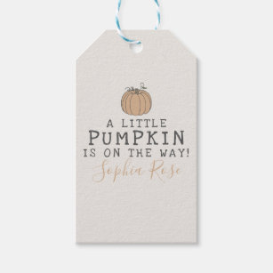 Fall Little Pumpkin baby shower favor Gift Tags