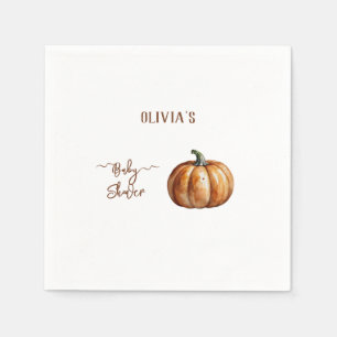 Fall Little Pumpkin Baby Shower Napkins