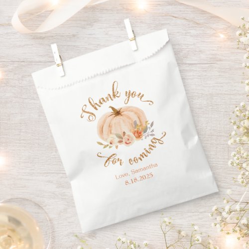 Fall little pumpkin birthday thank you treat favor bag